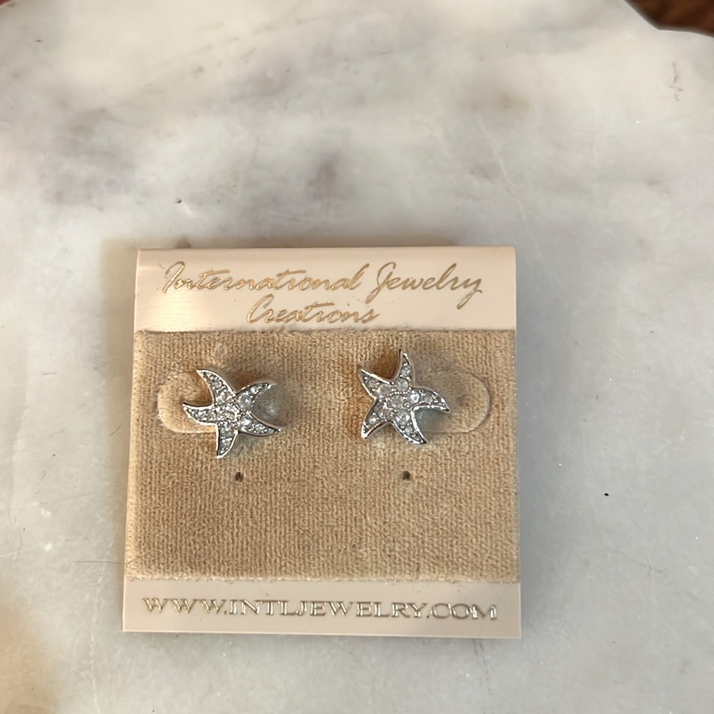 Crystal Starfish earrings